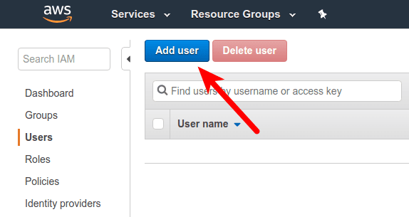 Add new IAM user