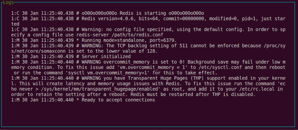 Ctop - Instance logging