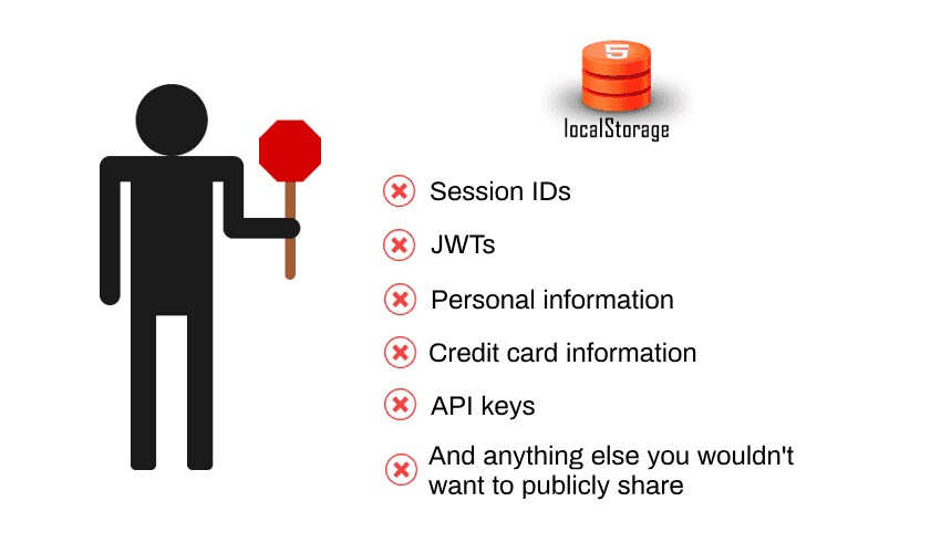 Stop using localStorage for sensitive data