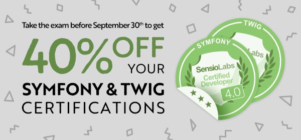 Symfony certification discount banner